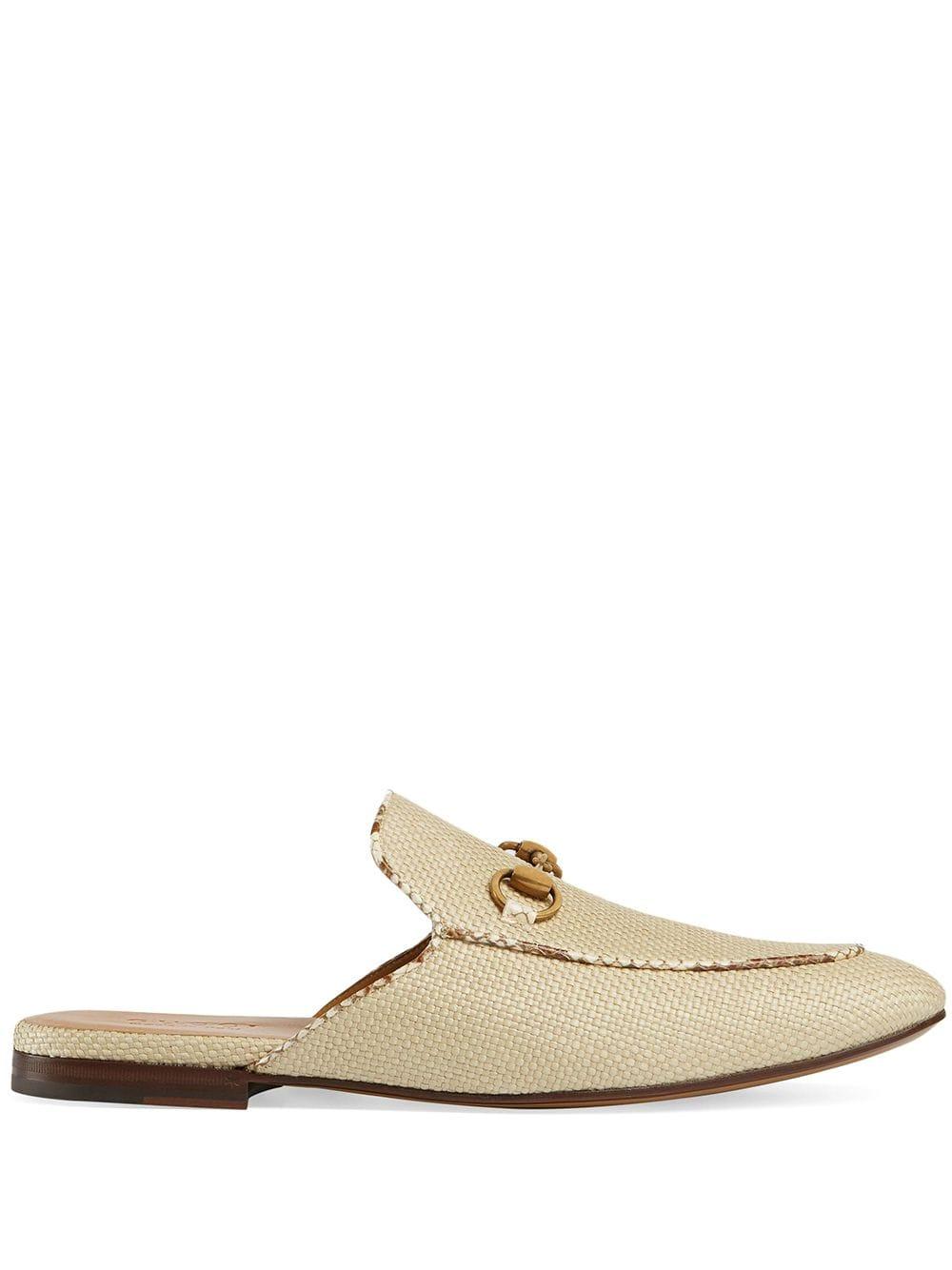 Gucci Princetown Raffia Loafers for Men | Lyst