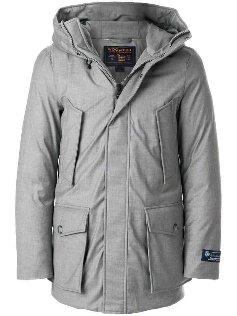 Woolrich Wool Lp Mountain Parka in Grey (Grey) for Men Lyst