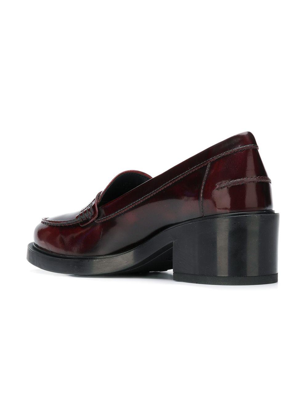 mid block heel loafers