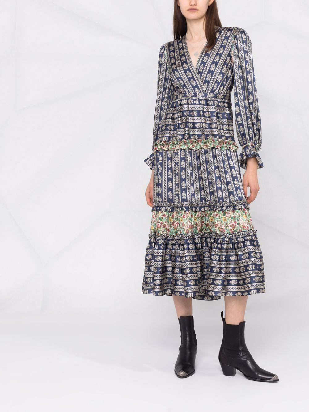 Sandro Valentina V-neck Midi Dress 
