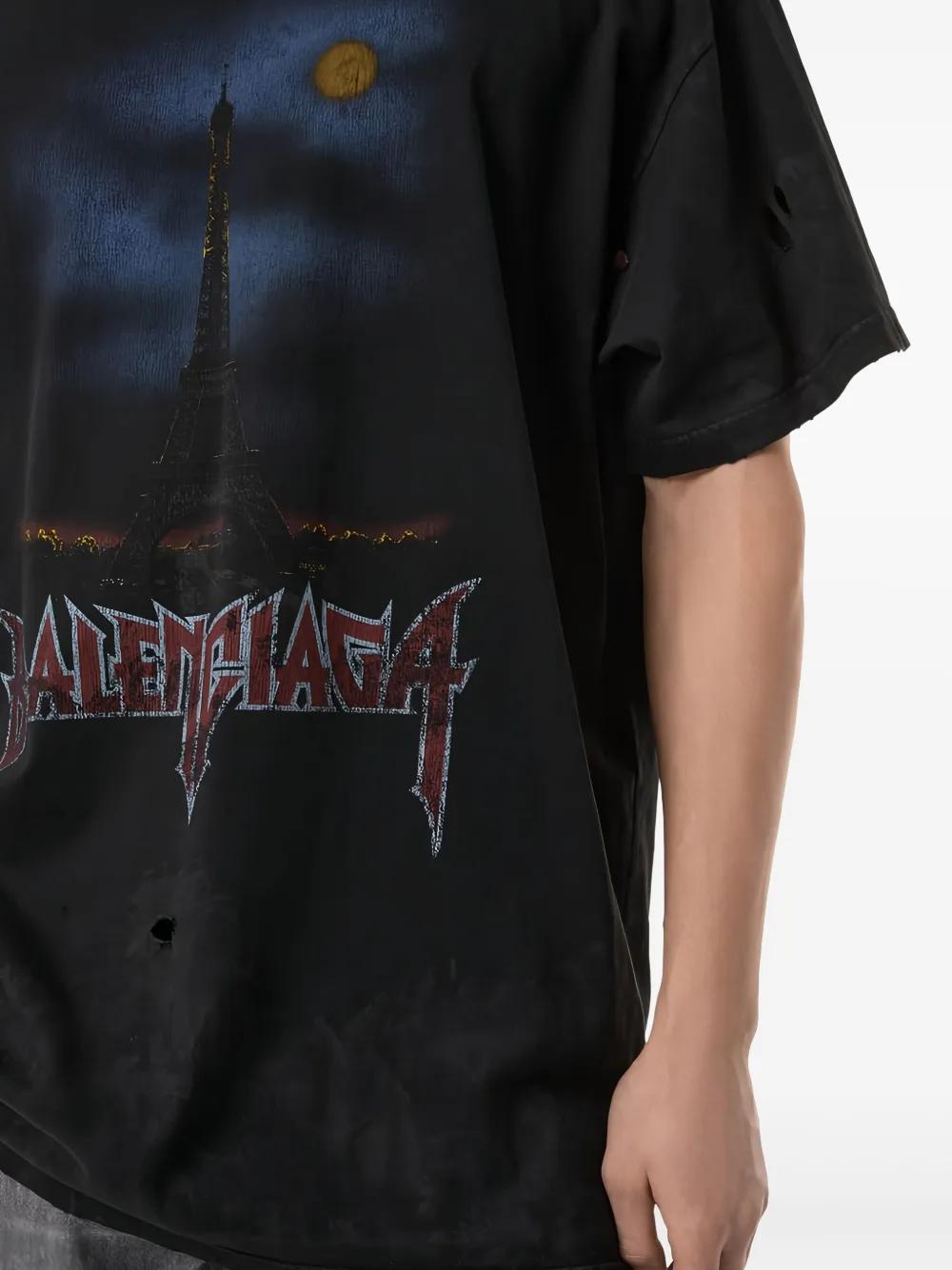 Balenciaga Paris Moon T-Shirt in Black for Men | Lyst
