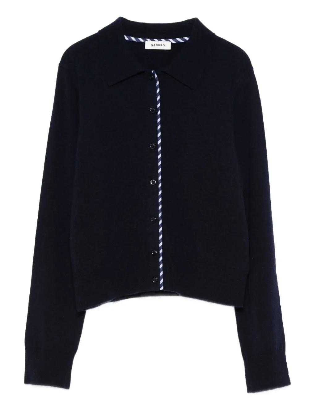 SANDRO ストライプ カーディガン 長袖 SANDRO ストライプカーディガンフリルなし 長袖 楽天市場】SANDRO