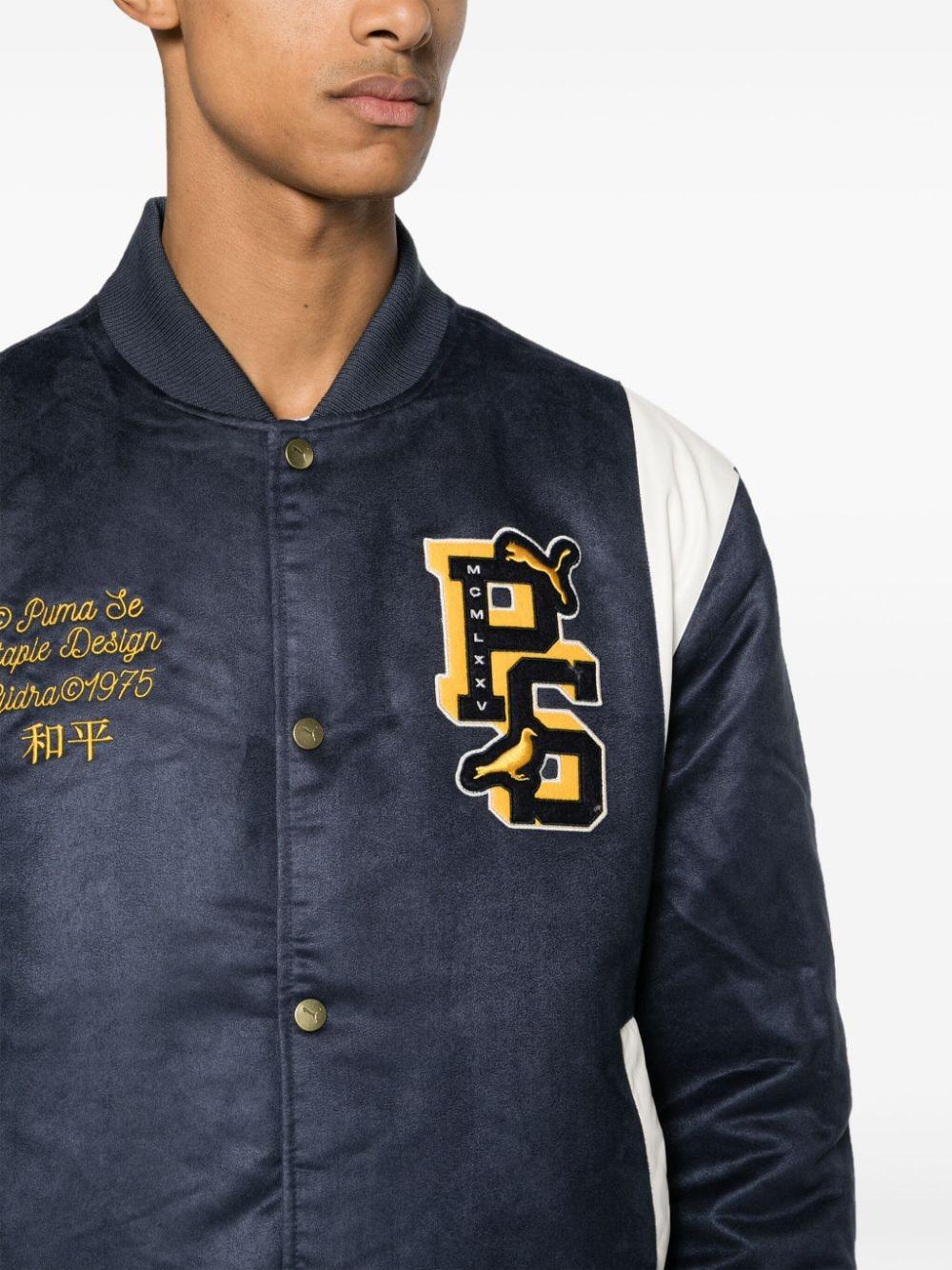 X Staple Logo-patch Varsity Jacket