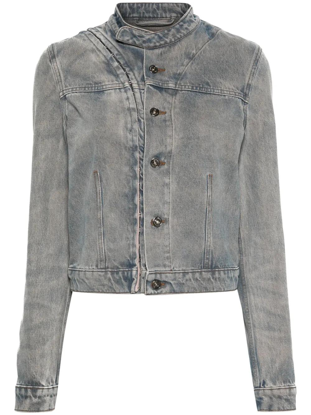 Y/PROJECT ボア襟付きデニムジャケット グレー Y. Project Jean and denim jackets for Women | Online Sale up to 64