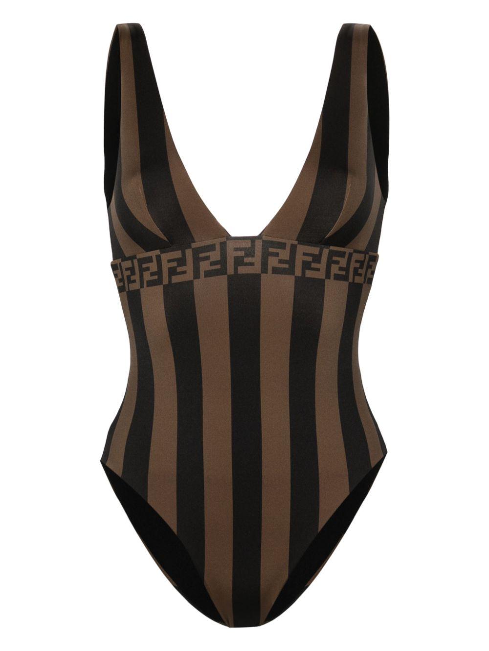 【関税込み】fendi Micro patchwork one-piece swimsuit Swimsuit Technical fabric Red | Fendi