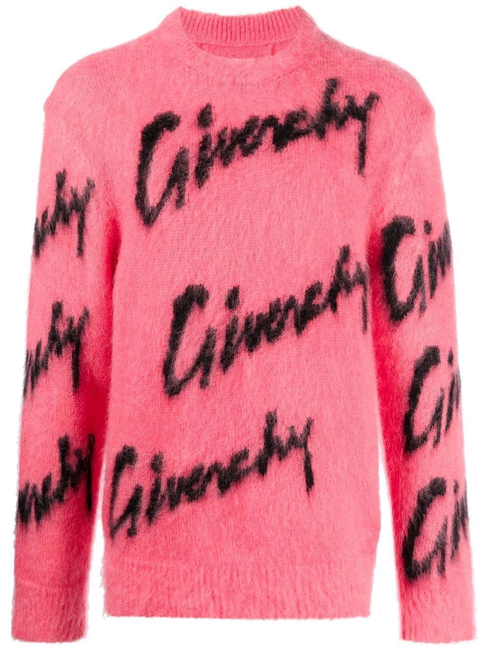 Givenchy intarsia knit logo jumper sales