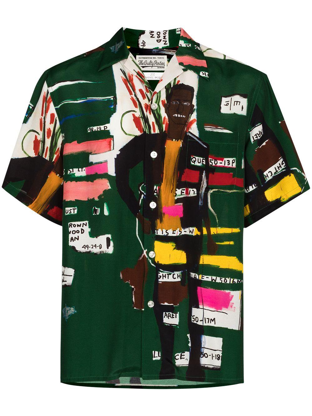 Wacko Maria X Jean-michel Basquiat Hawaiian Shirt in Green for Men