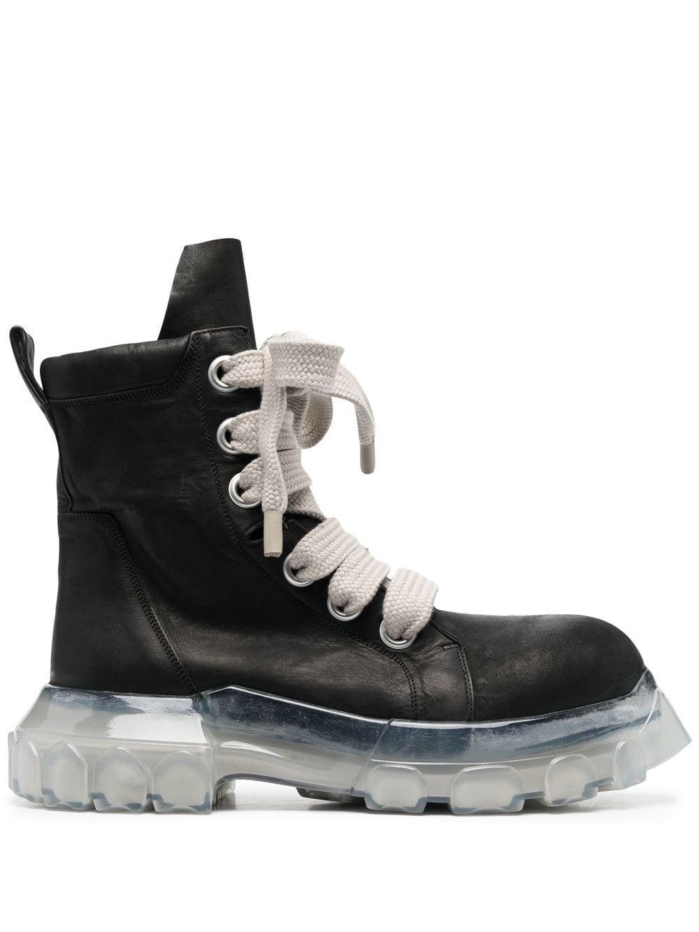 靴 RICK OWENS jumbolaced bozo tractor RICK OWENS | JUMBOLACED BOZO TRACTOR BOOTS BLACK ブーツ