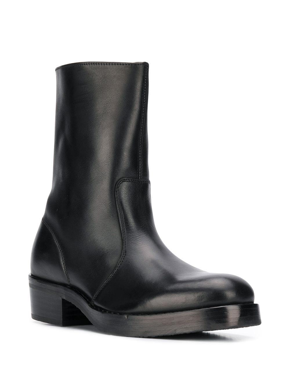 Zip up mid calf cheap boots
