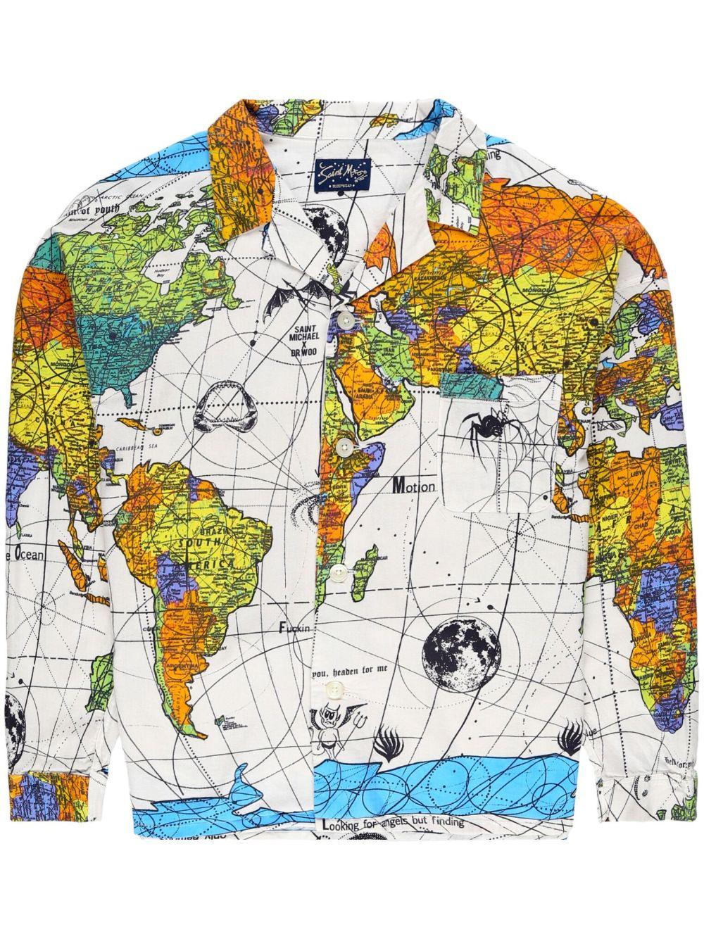 SAINT MXXXXXX World Map Bomber Jacket - Farfetch