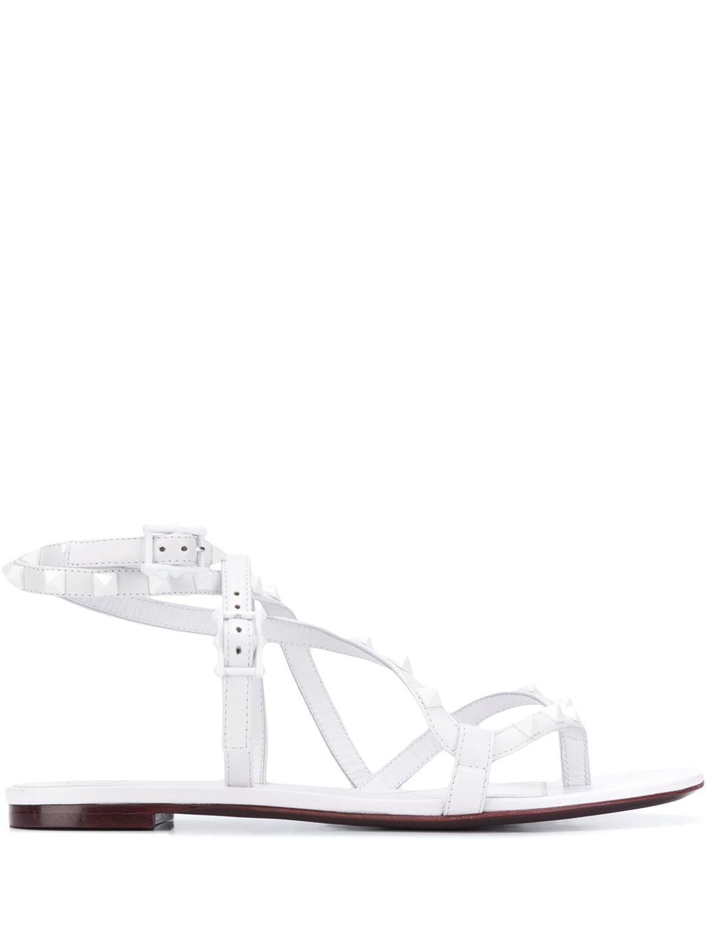 valentino white flat