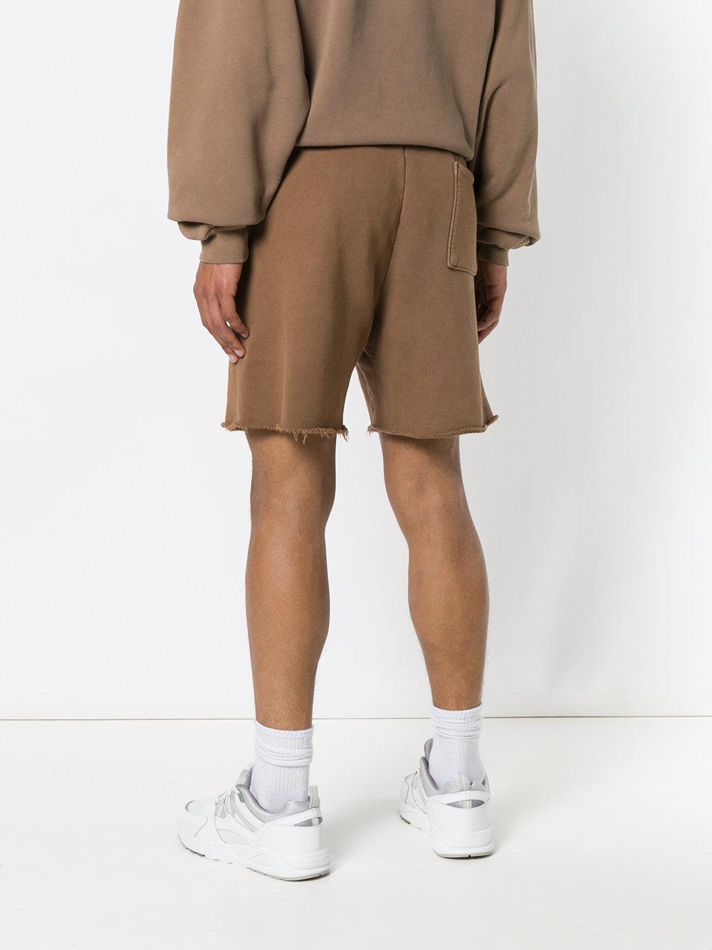 Yeezy High Waisted Track Shorts in Brown for Men | Lyst