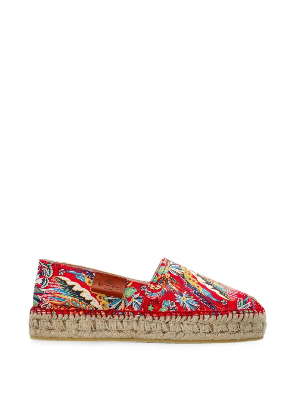 Etro Espadrille Flats in Multicolor Paisley Print Canvas ETRO Paisley Canvas Espadrilles | endource main image 4