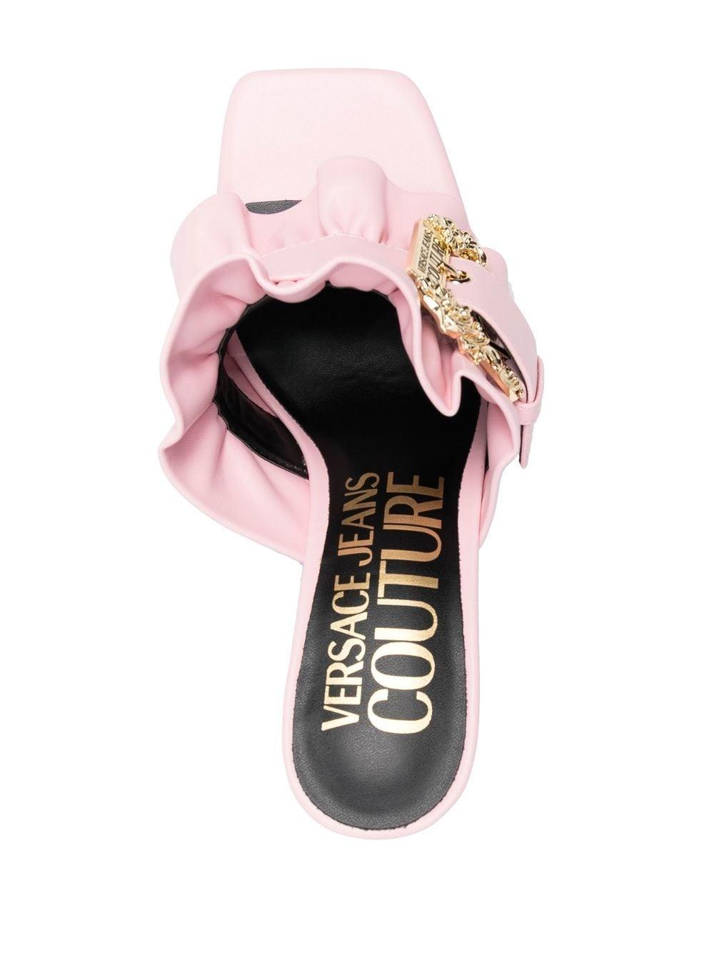 Versace Jeans Couture Emily Baroque Buckle Mules in Pink | Lyst