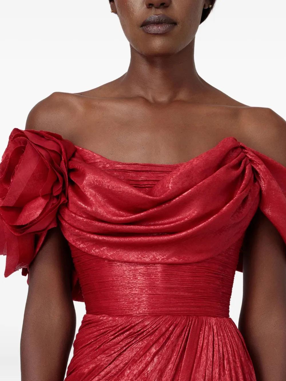 pretty lavish off shoulder dress Ladivine - KV1057 Draped Trumpet Gown