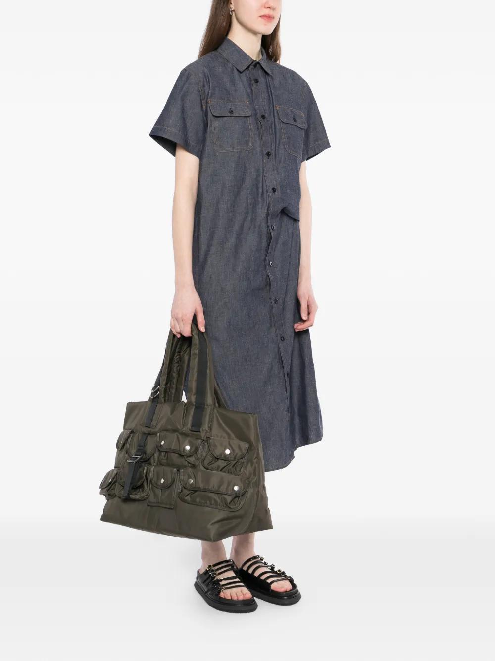 Sacai Multi-Pocket Tote Bag in Black | Lyst