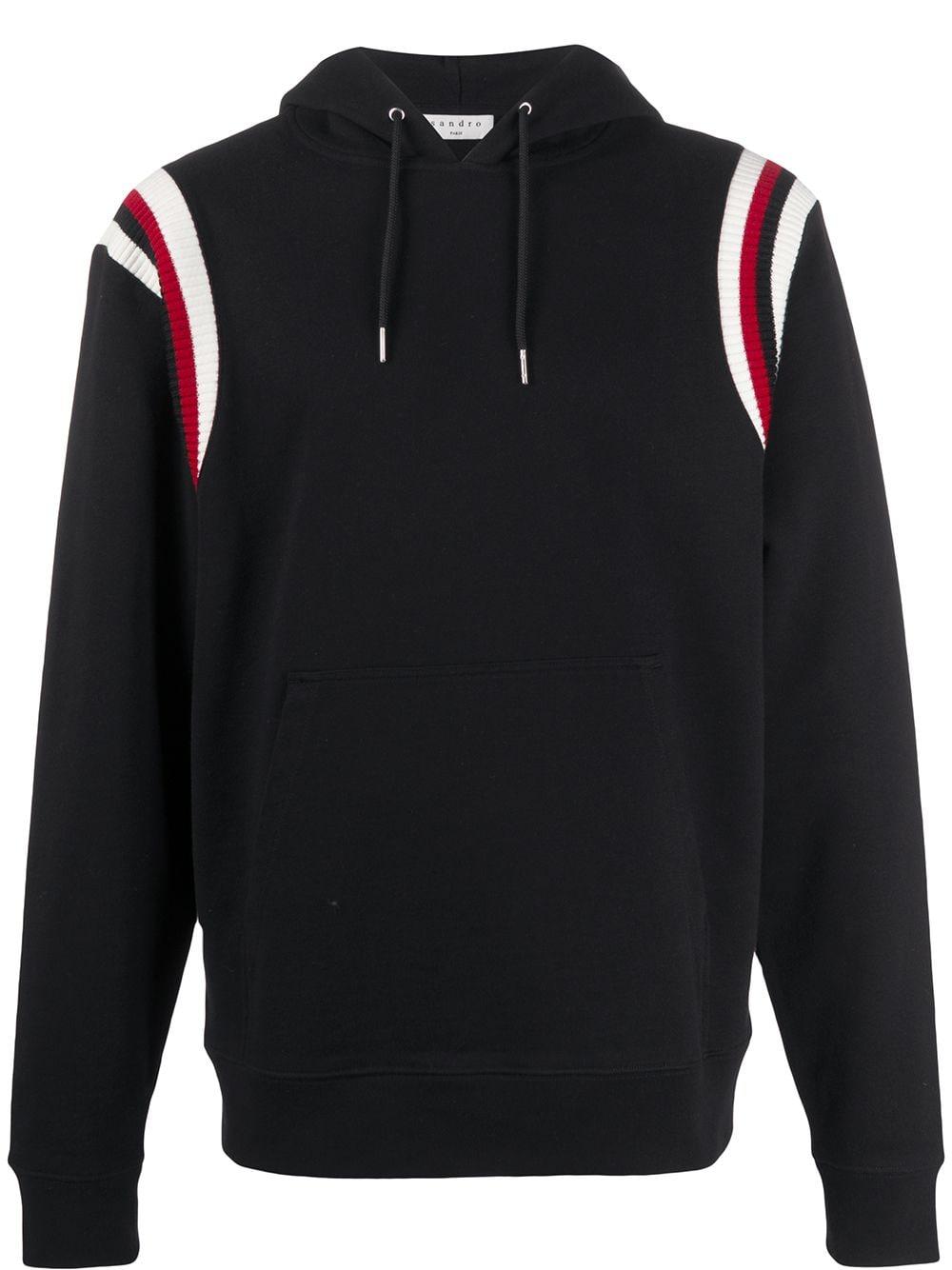 Sandro Synthetic Stripe Panel Hoodie in Black for Men - Save 23% - Lyst