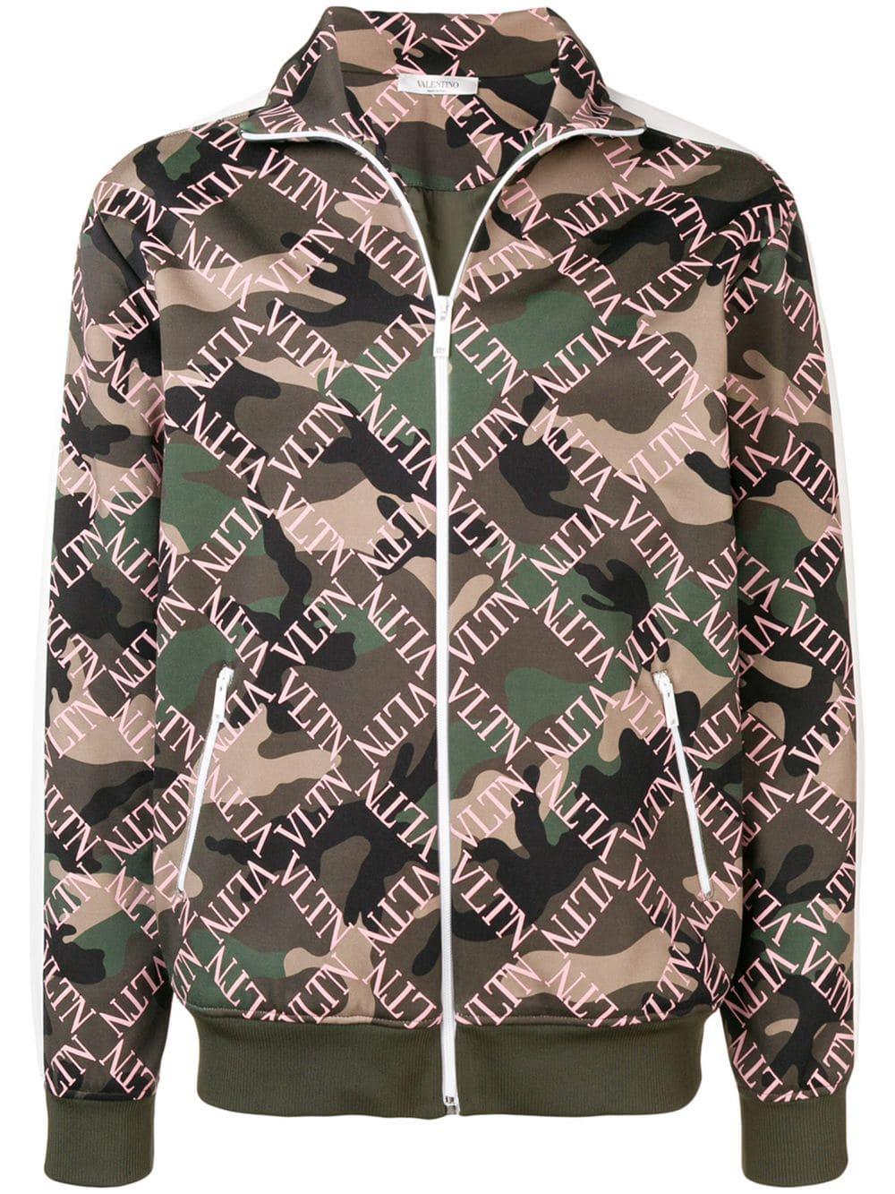 Sudadera con motivo militar VLTN Garavani Valentino de hombre de color  Verde | Lyst