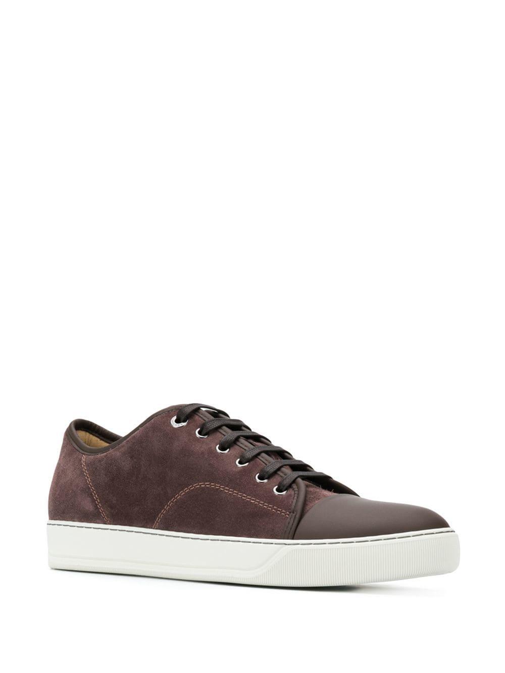 Lanvin Sneakers Chocolate Calf-skin Leather in Brown for Men - Lyst
