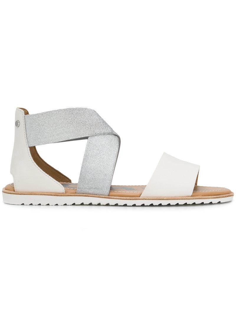 sorel ella sandal white