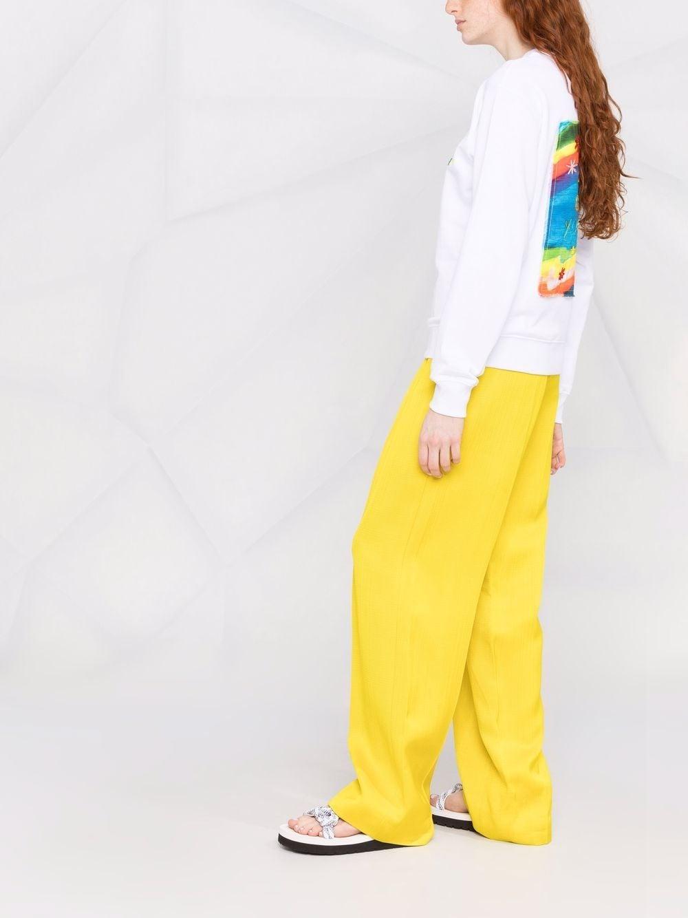 embroidered slogan sweatshirt