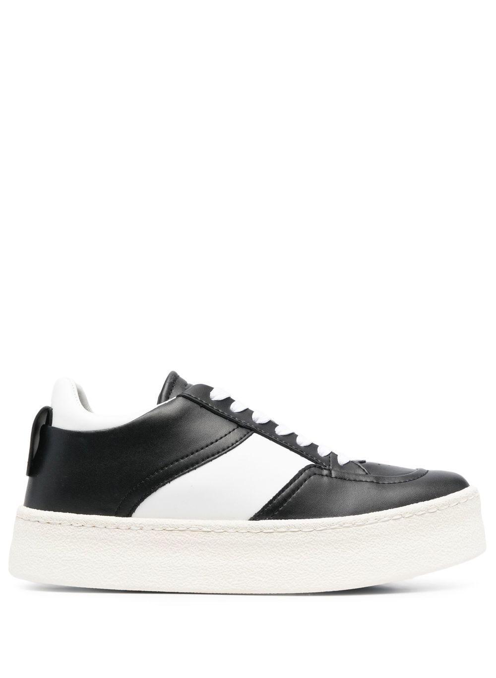 Emporio Armani Side-stripe Lace-up Sneakers in Black | Lyst