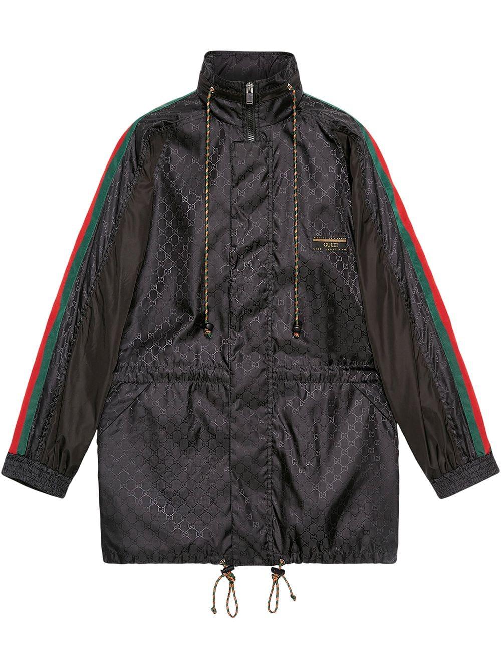 Gucci GG Jacquard Nylon Jacket in Black for Men | Lyst