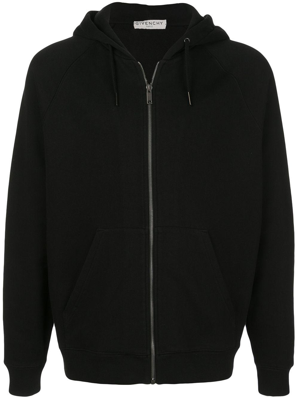 Givenchy Signature Logo Zip up Hoodie in Black for Men Lyst