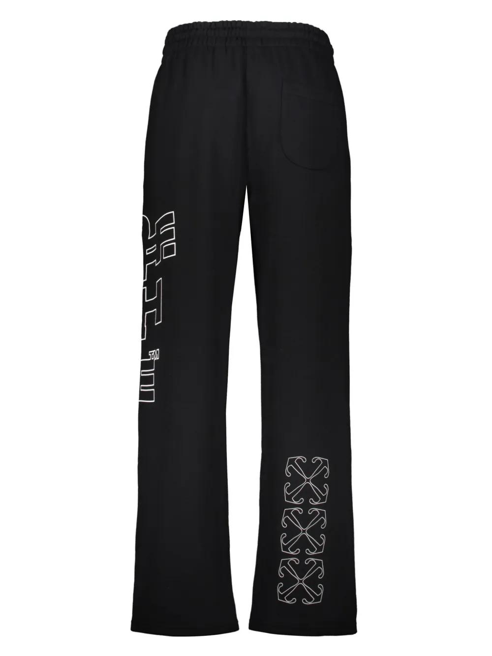 OFF-WHITE◆GRADIENT SWEATPANTS/18AW/ボトム/M/コットン/BLK/OMCH008F18192032