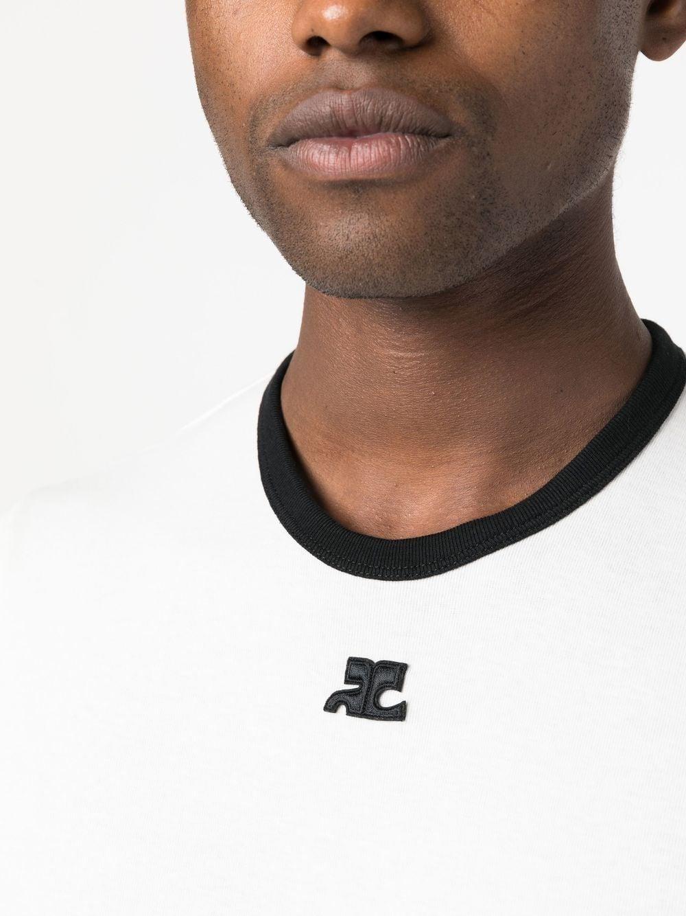 Courreges Logo-patch T-shirt in White for Men | Lyst