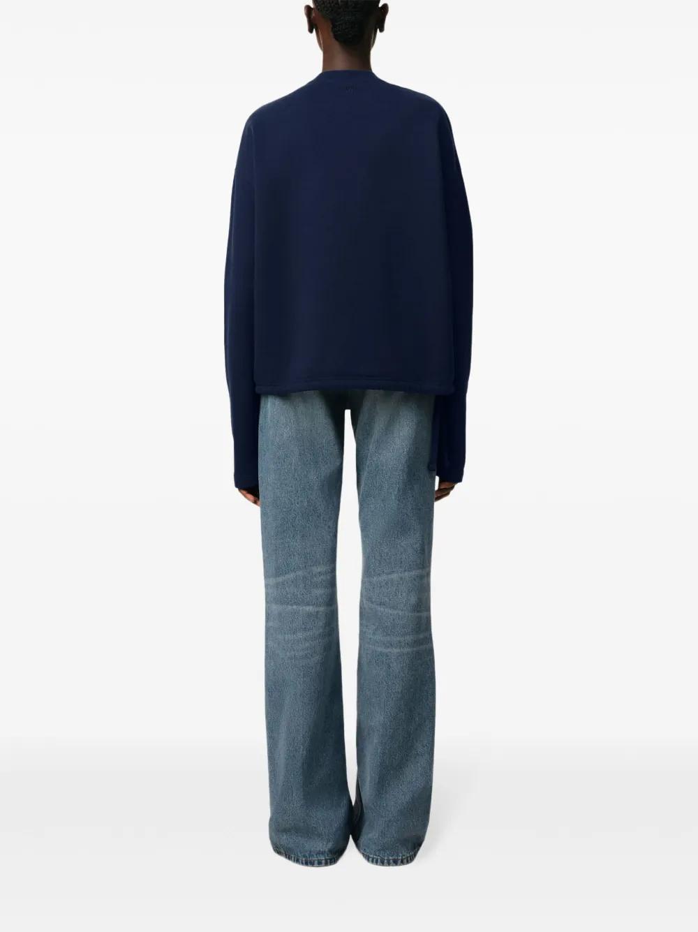 Ami Paris Cotton Ami De Coeur Sweatshirt in Blue | Lyst