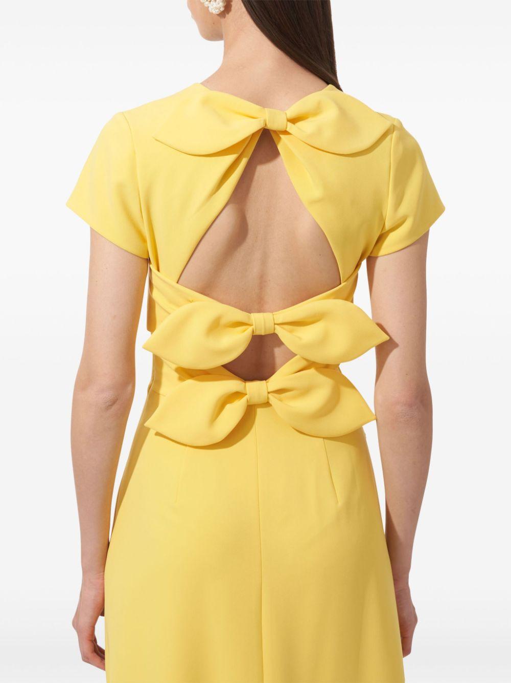 Carolina Herrera Embroidered Maxi Dress in Yellow | Lyst