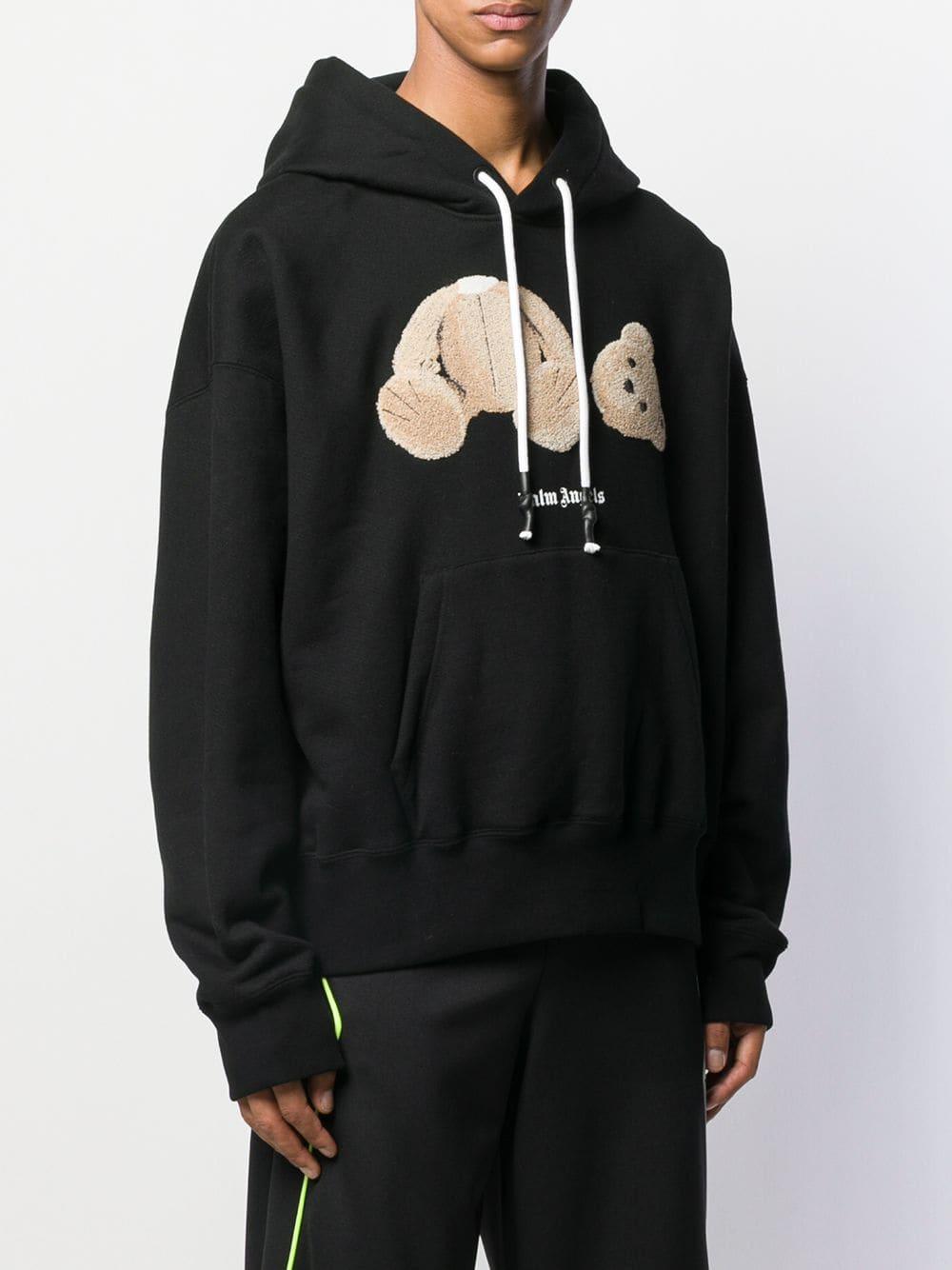 Palm Angels Teddy Bear Hooded Sweatshirt in Black for Men - Save 28% - Lyst