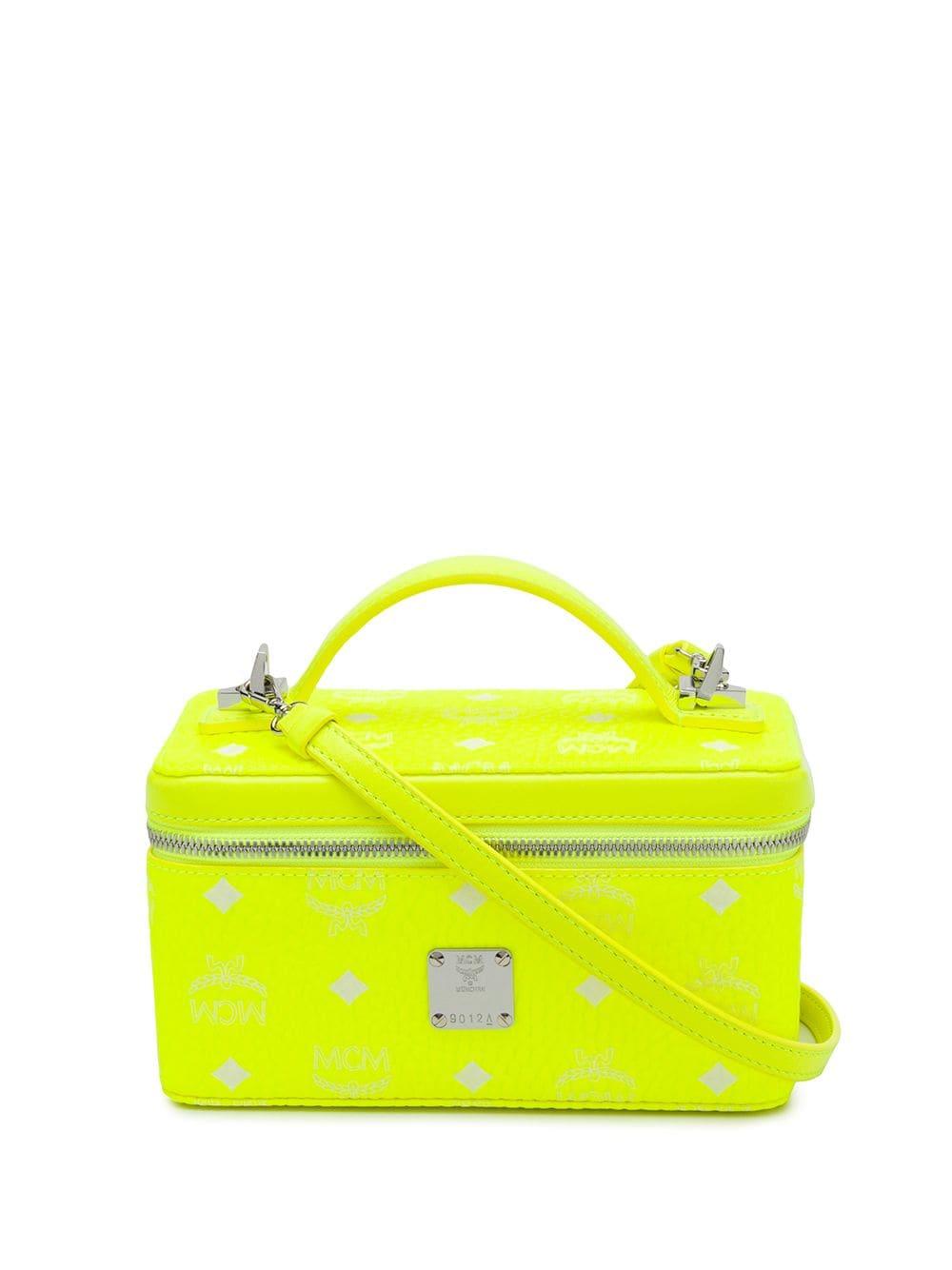 MCM Leather Neon Box Tote Bag in Yellow | Lyst Canada