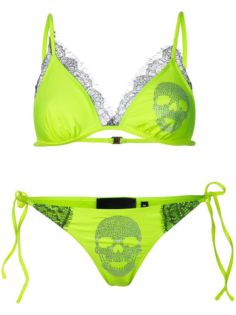 Philipp Plein Synthetic Tatiana Lake Bikini in Yellow & Orange (Green) -  Lyst