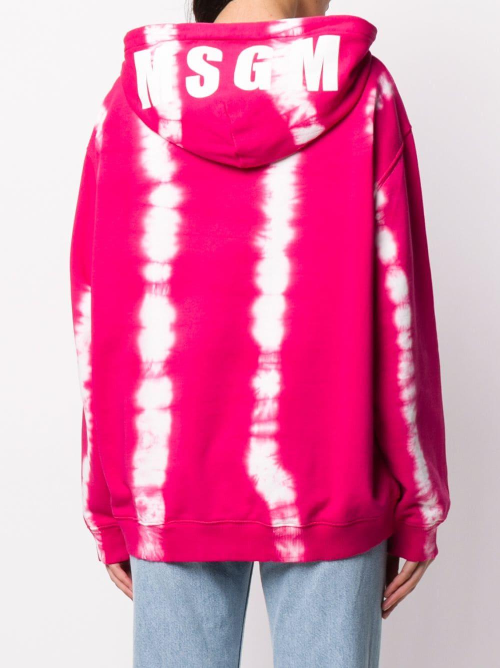 MSGM Tie-dye Cotton Hoodie in Pink - Save 40% - Lyst