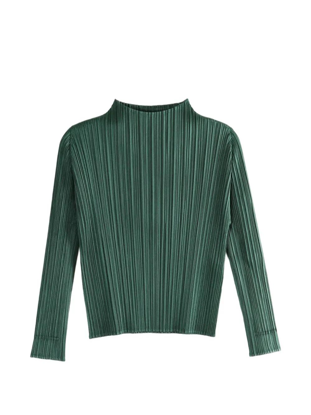 Pleats Please Issey Miyake Pleated Top in Green | Lyst