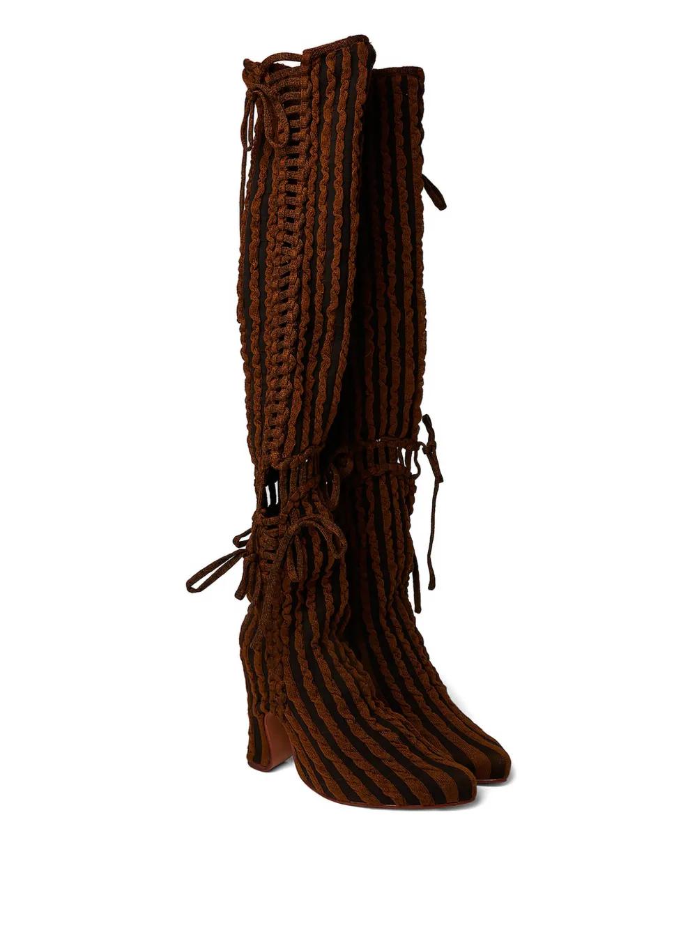 【関税込み】Isa Boulder オレンジ Spiral Cable ブーツ Isa Boulder boots for Women | SSENSE Canada