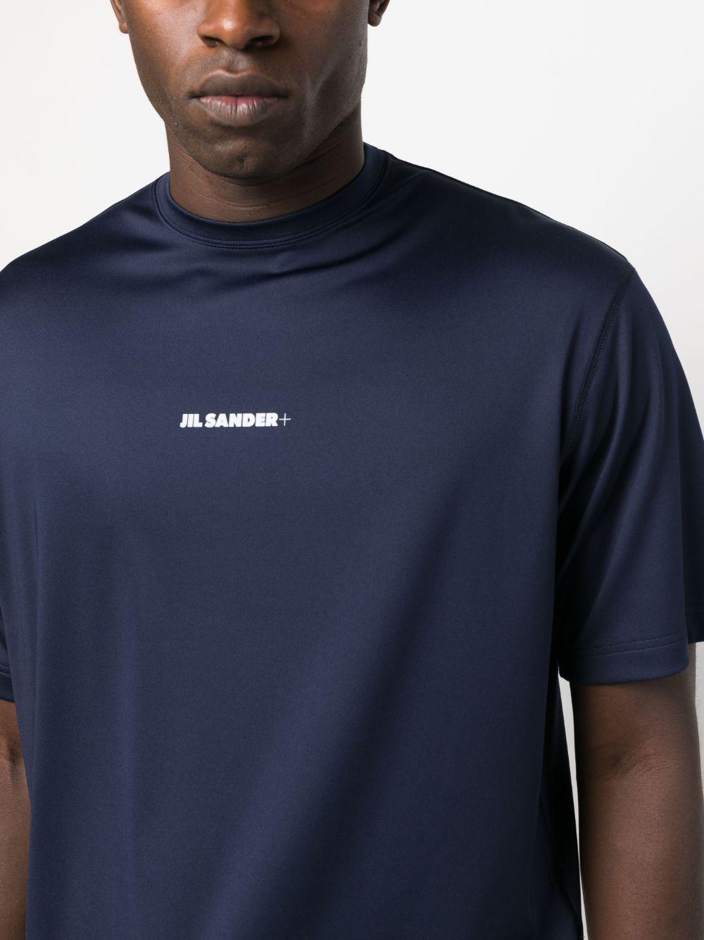 Jil Sander Logo-print Short Sleeve T-shirt in Blue for Men | Lyst