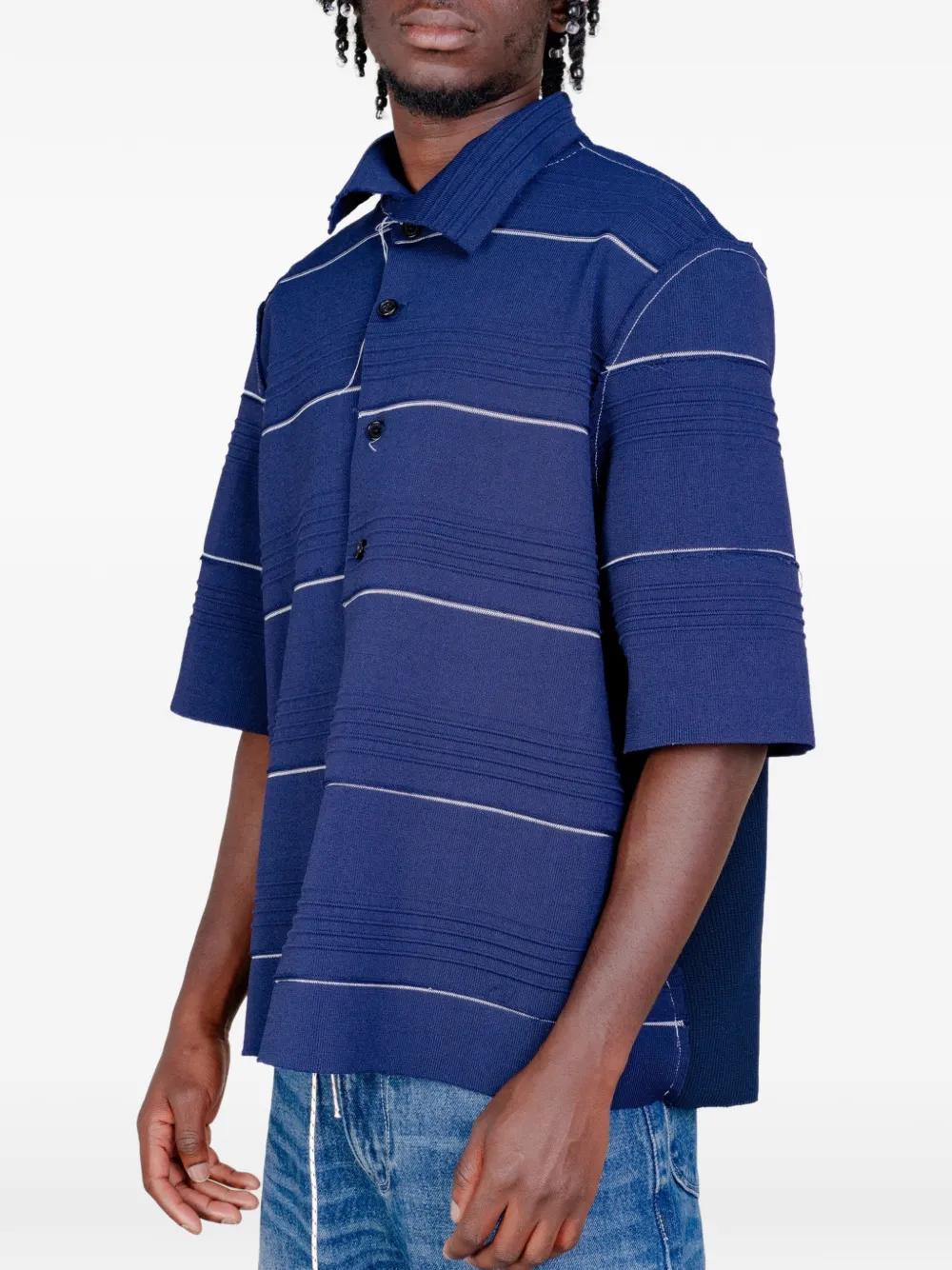 Camiel Fortgens Ribbed Striped Polo Shirt in Blue | Lyst