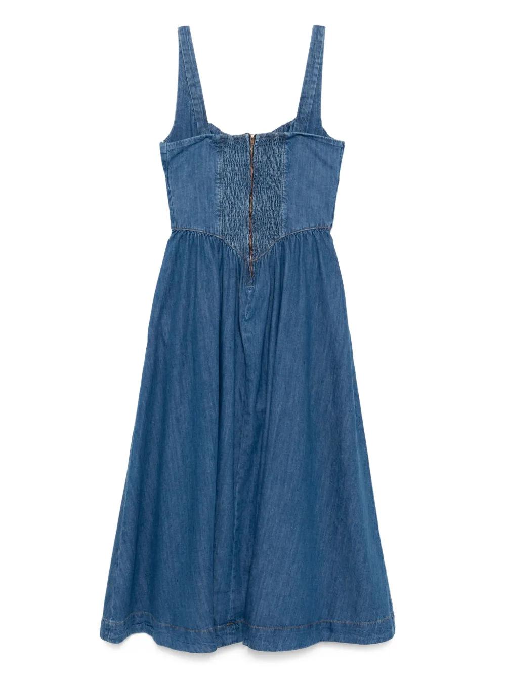 white christmas dresses Rolla's :: Mara Button Down Denim Midi Dress in Deep Blue Wash – Hannah Anna