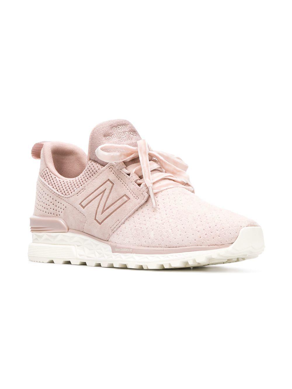 New Balance Suede 574 Sport Decon Sneakers in Pink ...