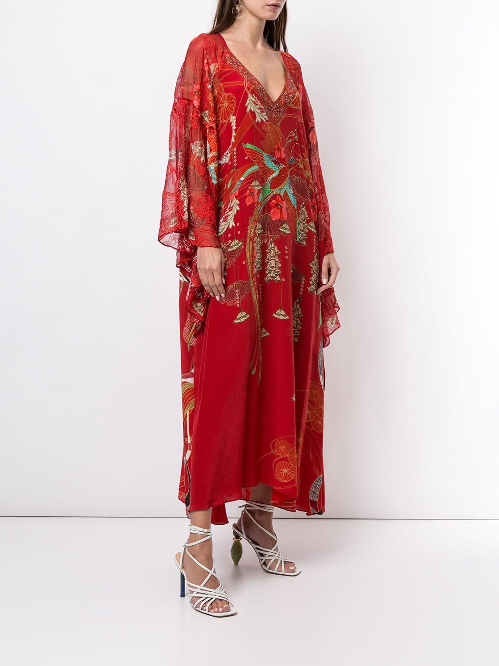 Camilla Silk Forbidden Fruit Dress in Red - Lyst