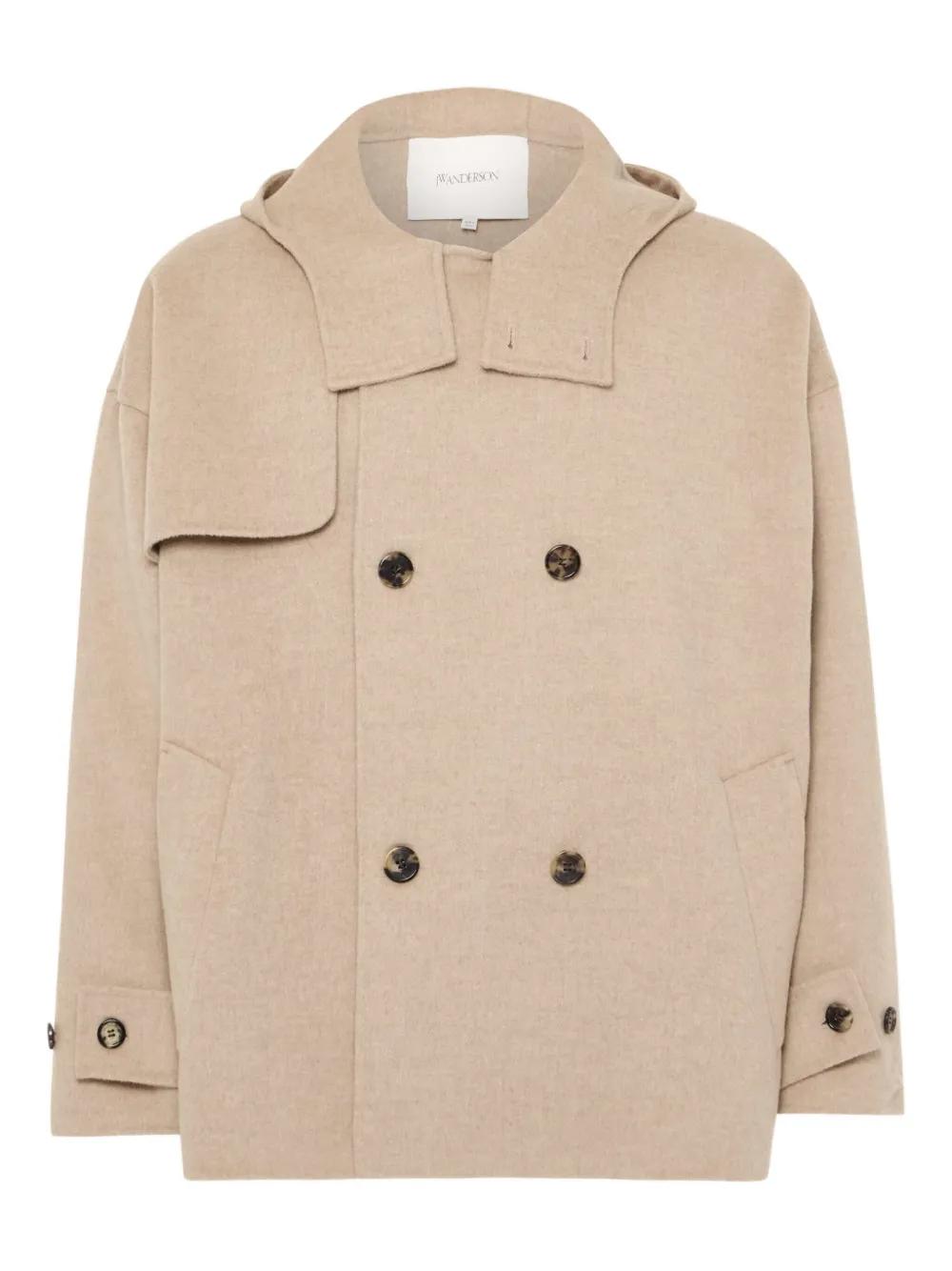 JW Anderson J. W.Anderson Oversize Peacoat in Natural | Lyst Canada