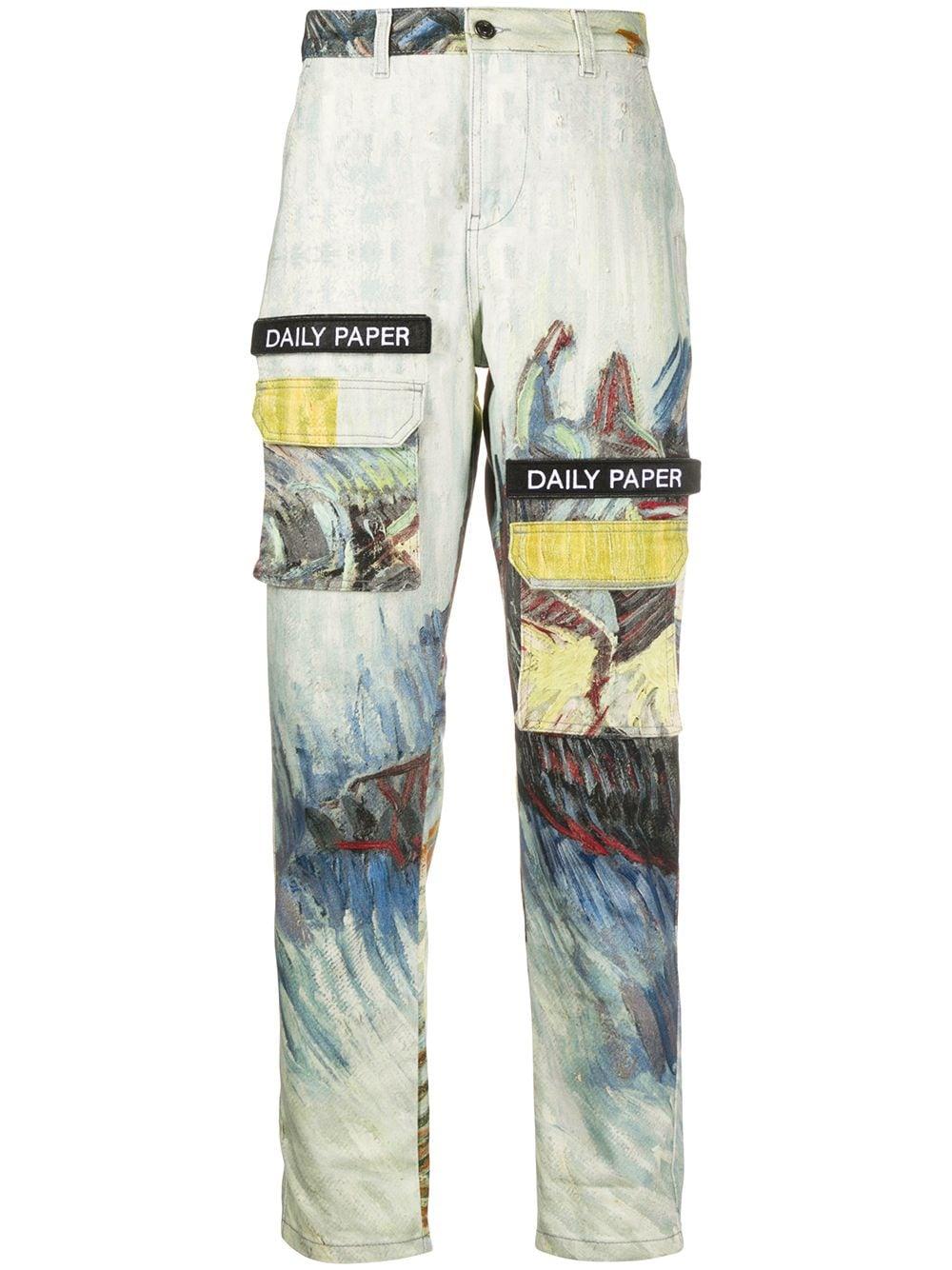 Daily Paper X Van Gogh Museum Cargo Trousers in Blue for Men |