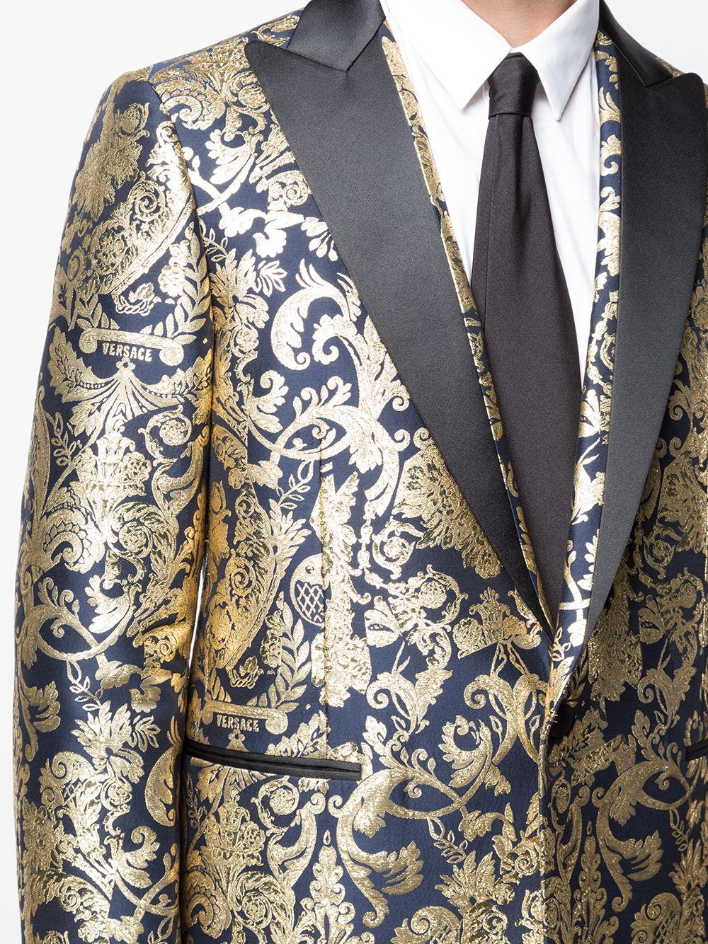 Versace "Brokat-Sakko mit Barocco-Muster in Mettallic für Herren | Lyst DE