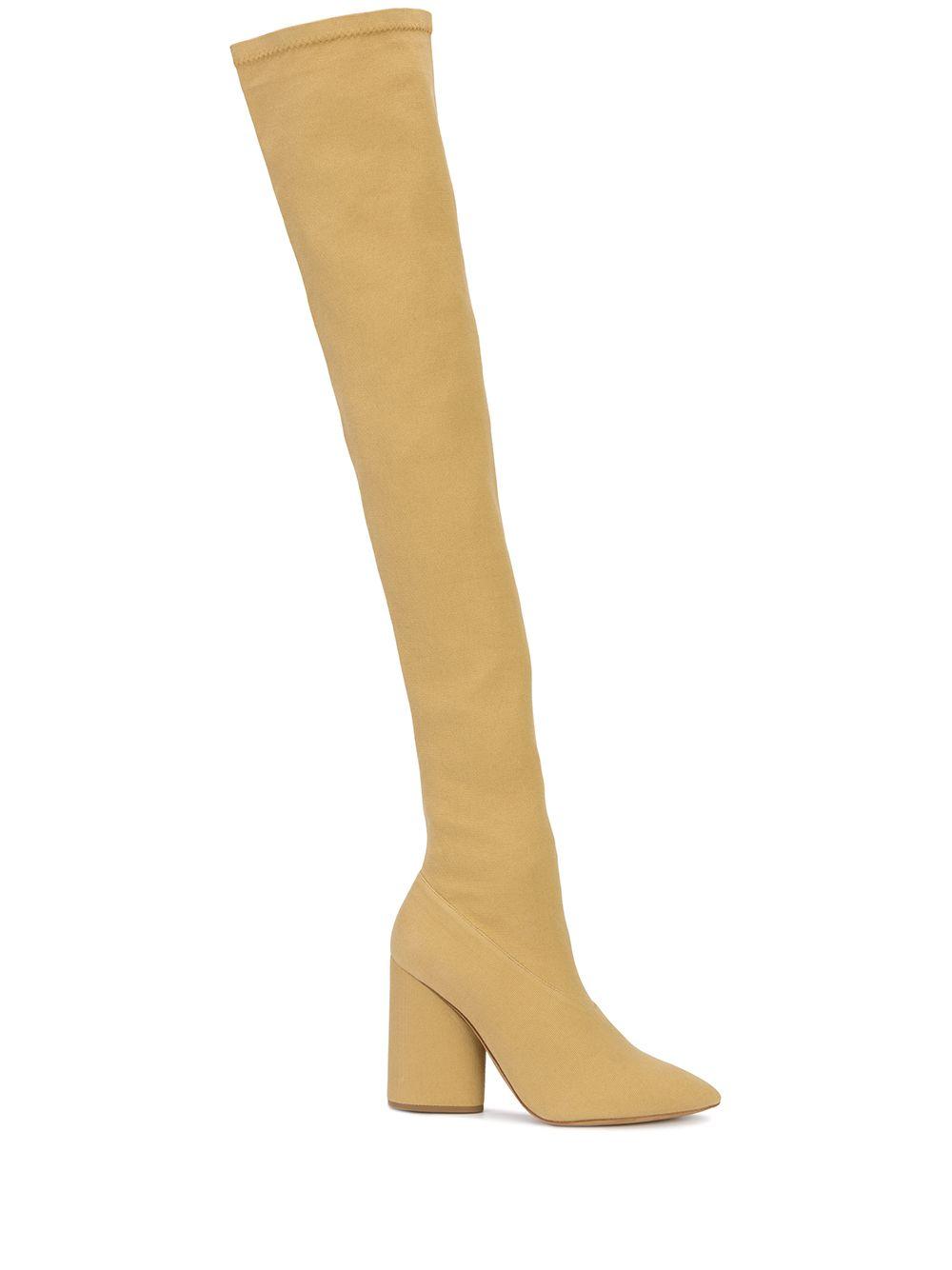 Yeezy Canvas Thigh-high Boots in Brown - Save 4% - Lyst