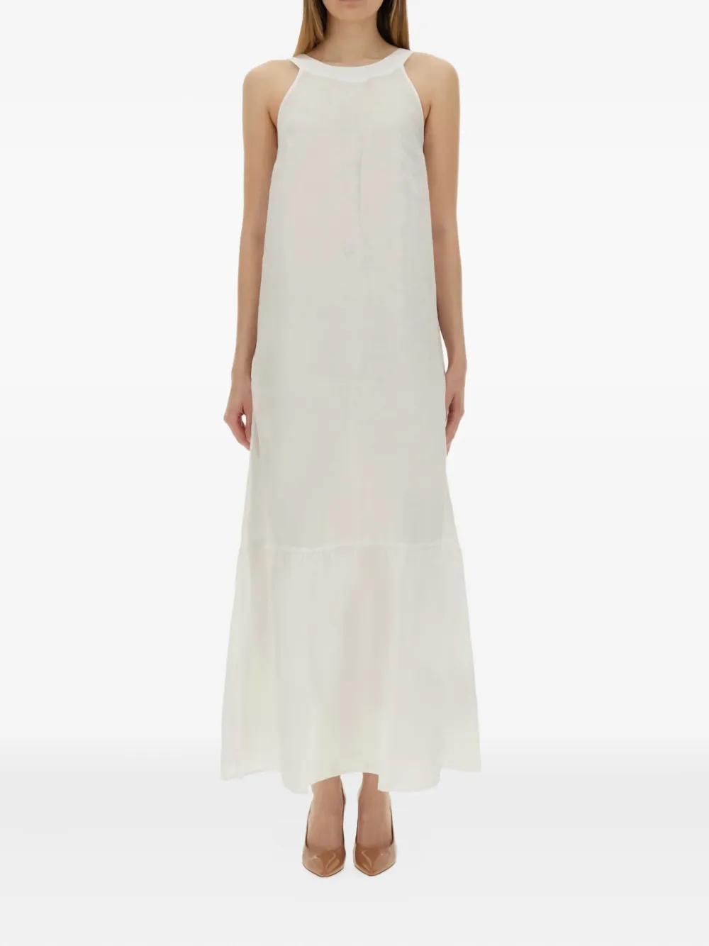 ワンピース 120% LINO Woman Dress White 32ALIW40FV000011532ALIW 000050 White Oversized Shirt Dress – 120percento Lino USA