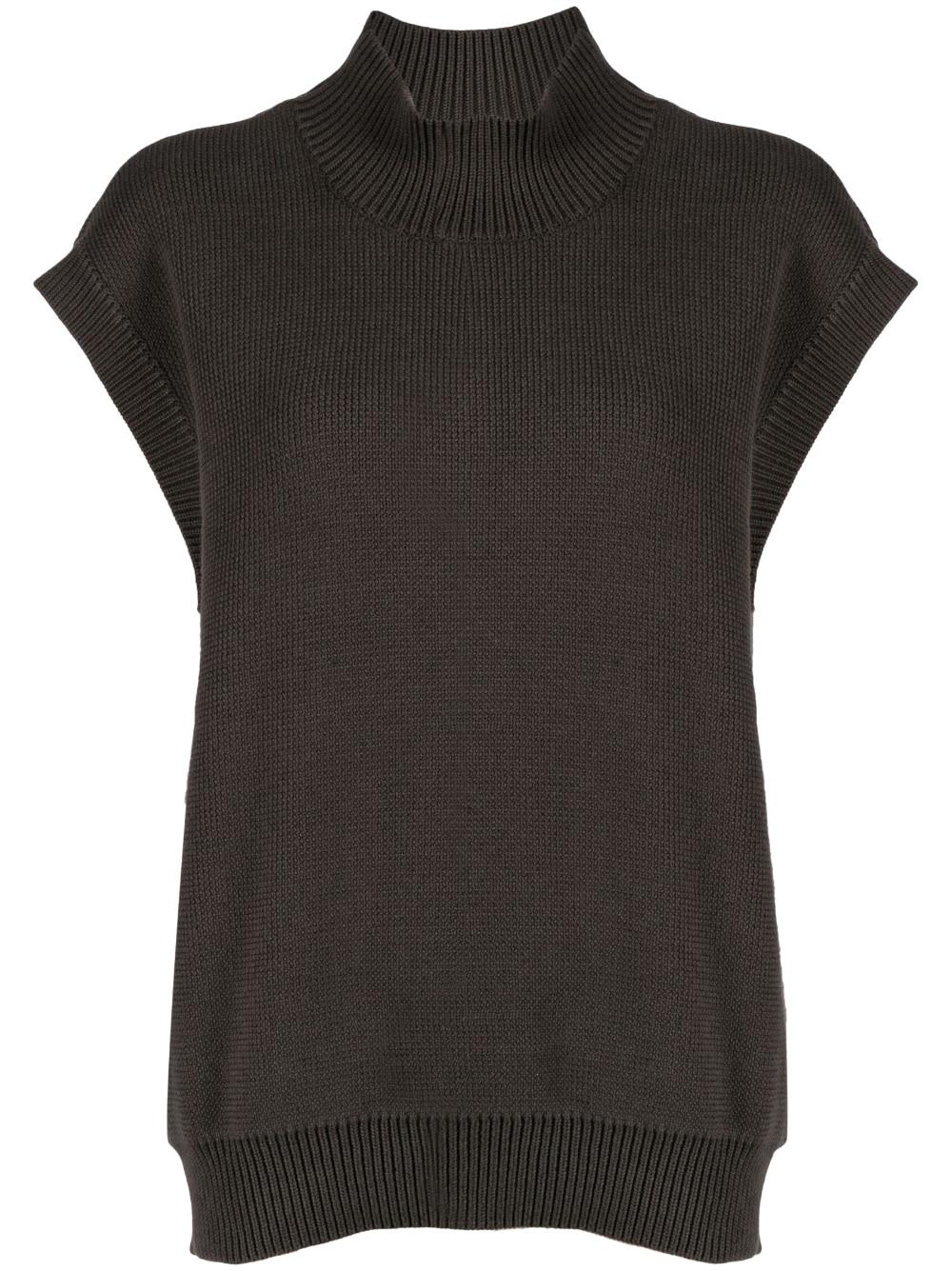 Fear of God ESSENTIALS Turtleneck Knitted Sleeveless Top in Black | Lyst