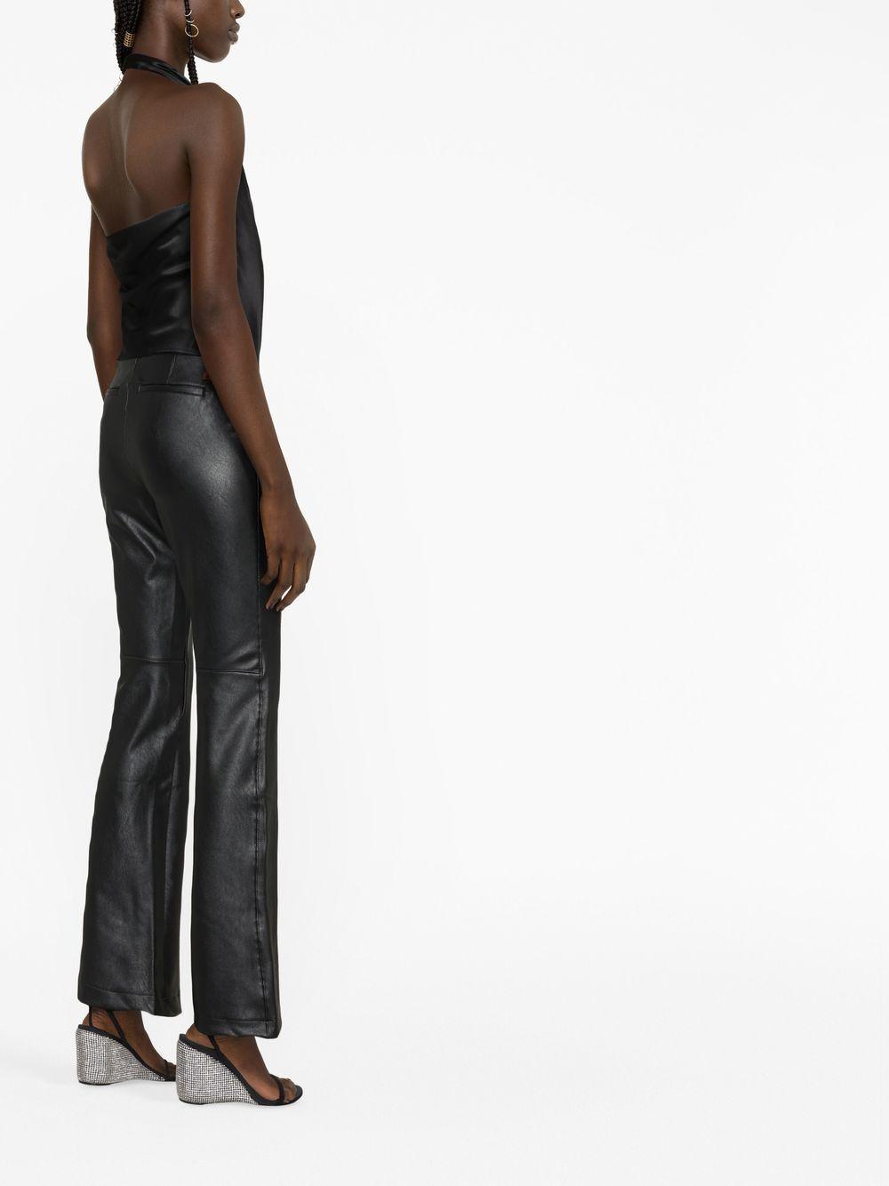Spanx Faux Leather Flared Trousers in Black | Lyst